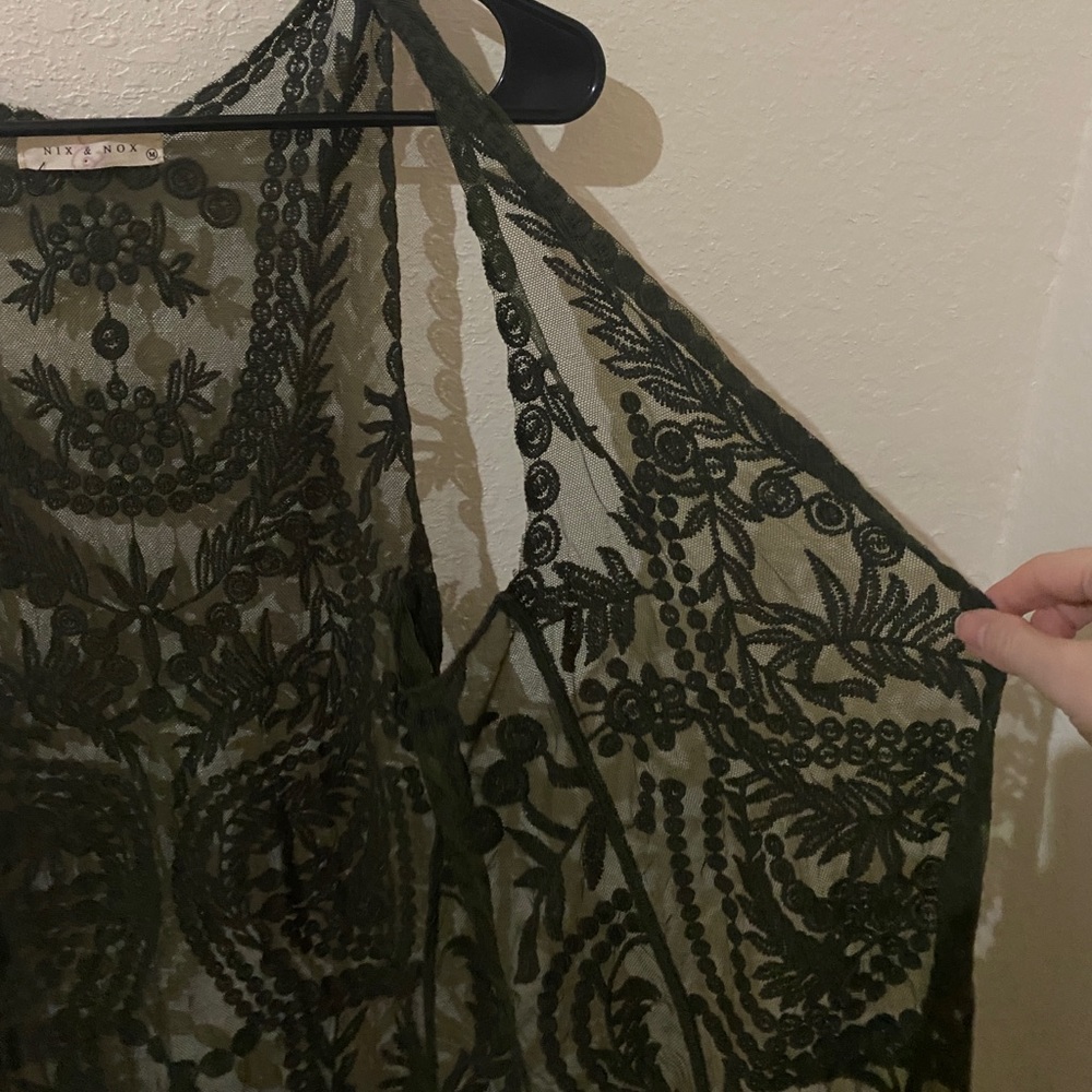 📦 Nic & Nox Olive Green Duster Medium